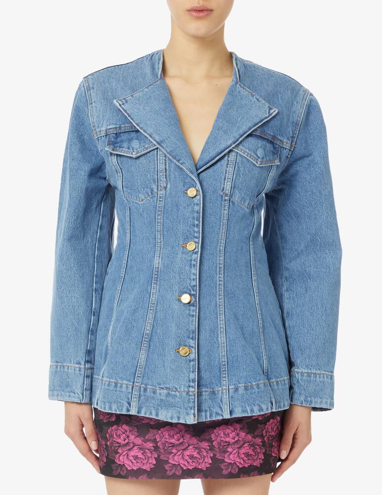 Ganni Cutline denim fitted blazer - picture 1 Ganni Cutline denim fitted blazer - picture 1