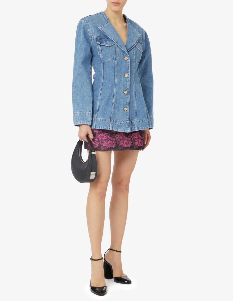 rinascente Ganni Blazer aderente in denim Cutline