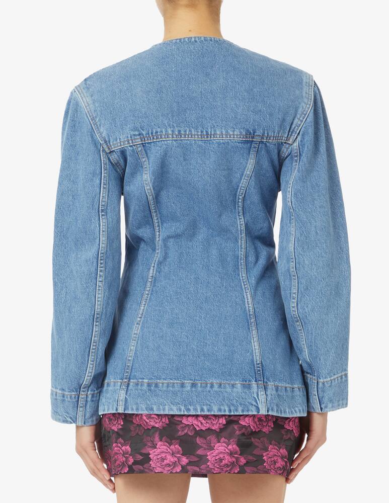 rinascente Ganni Blazer aderente in denim Cutline