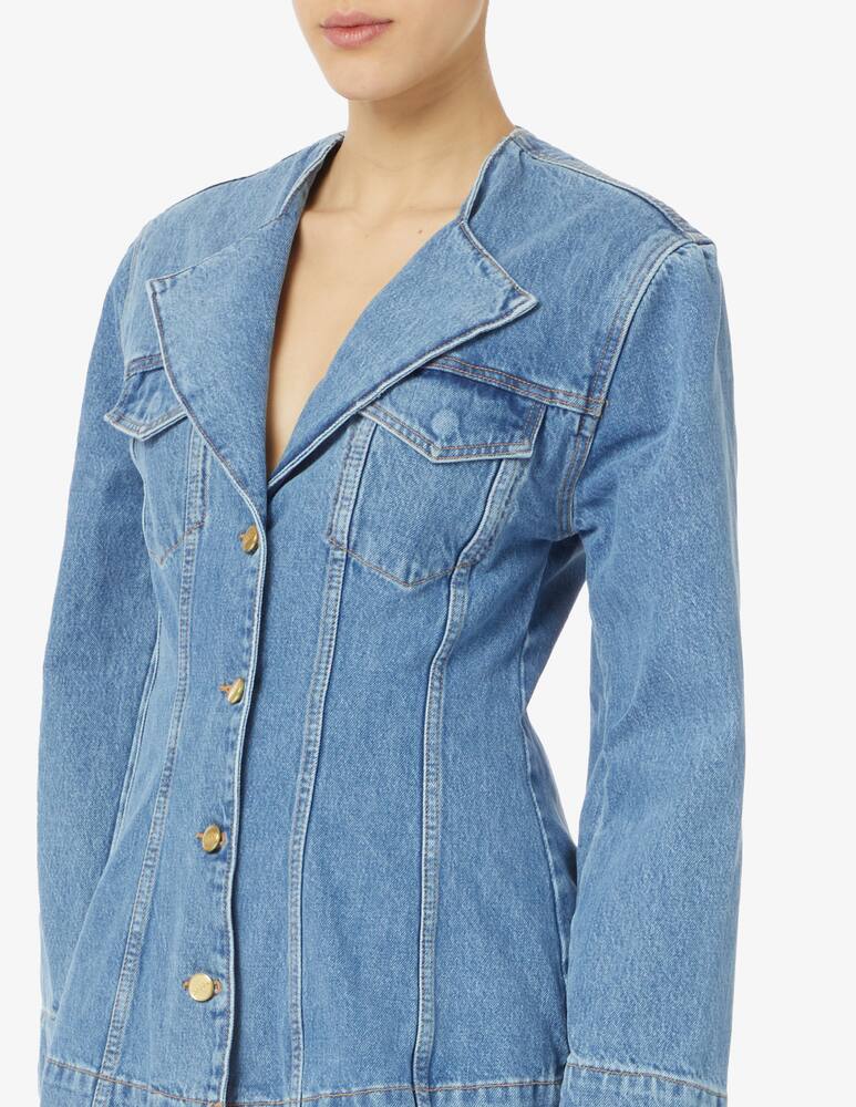 rinascente Ganni Blazer aderente in denim Cutline