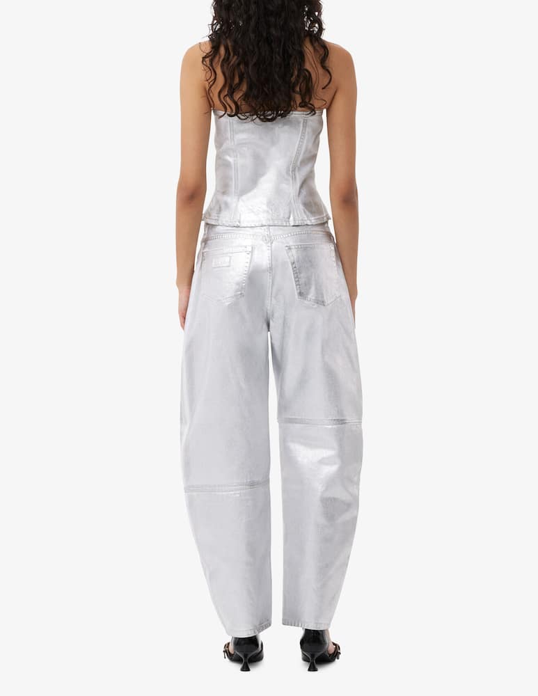 rinascente Ganni Foil denim stary jeans