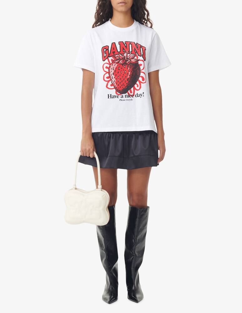 rinascente Ganni T-shirt rilassata basica Strawberry