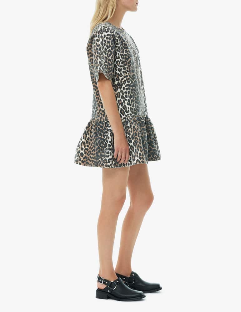 rinascente Ganni Leo denim mini dress
