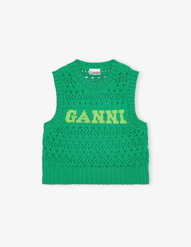 rinascente Ganni Gilet in cotone con logo