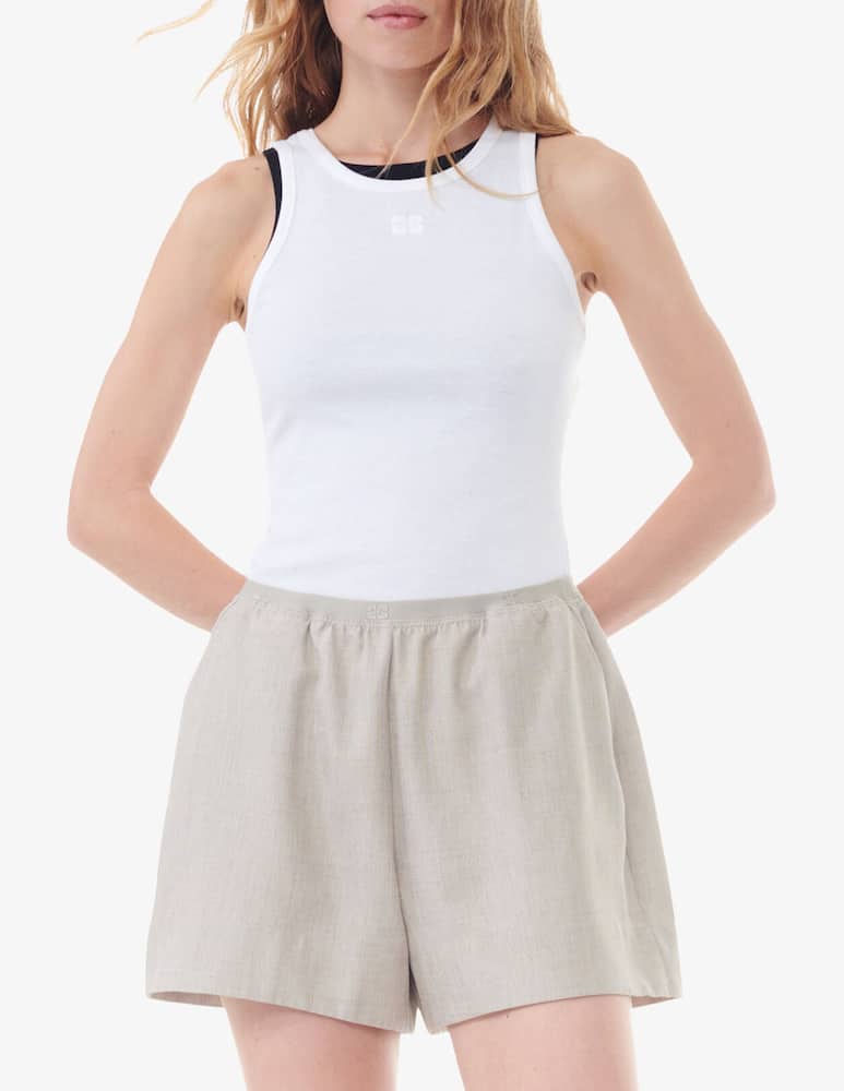 Ganni Top in jersey di cotone - immagine 1 Ganni Top in jersey di cotone - immagine 1