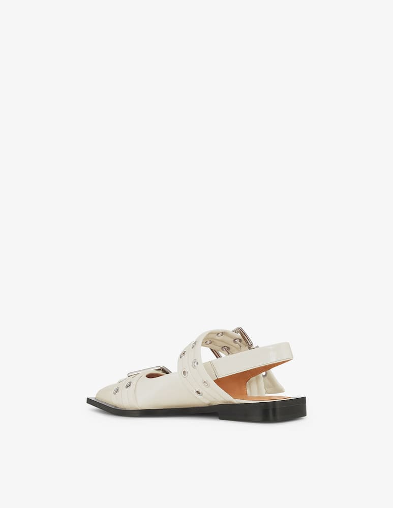 rinascente Ganni Slingback Feminine Buckle flats