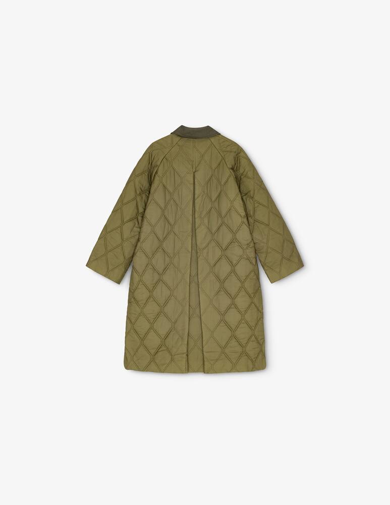 rinascente Ganni Quilt raglan midi coat