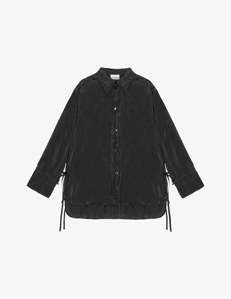 Ganni Camicia oversize in habotai di viscosa - immagine 1 Ganni Camicia oversize in habotai di viscosa - immagine 1