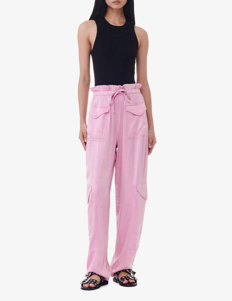 rinascente Ganni Pantaloni in raso lavato