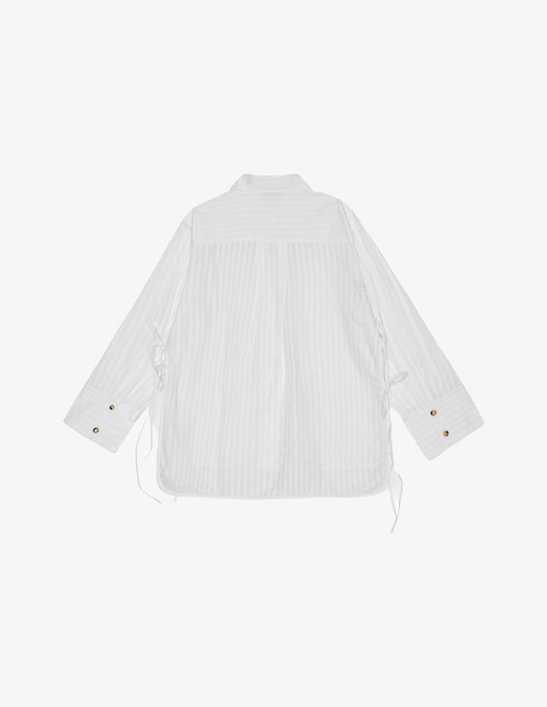 Ganni Camicia oversize a righe tono su tono - immagine 6 Ganni Camicia oversize a righe tono su tono - immagine 6