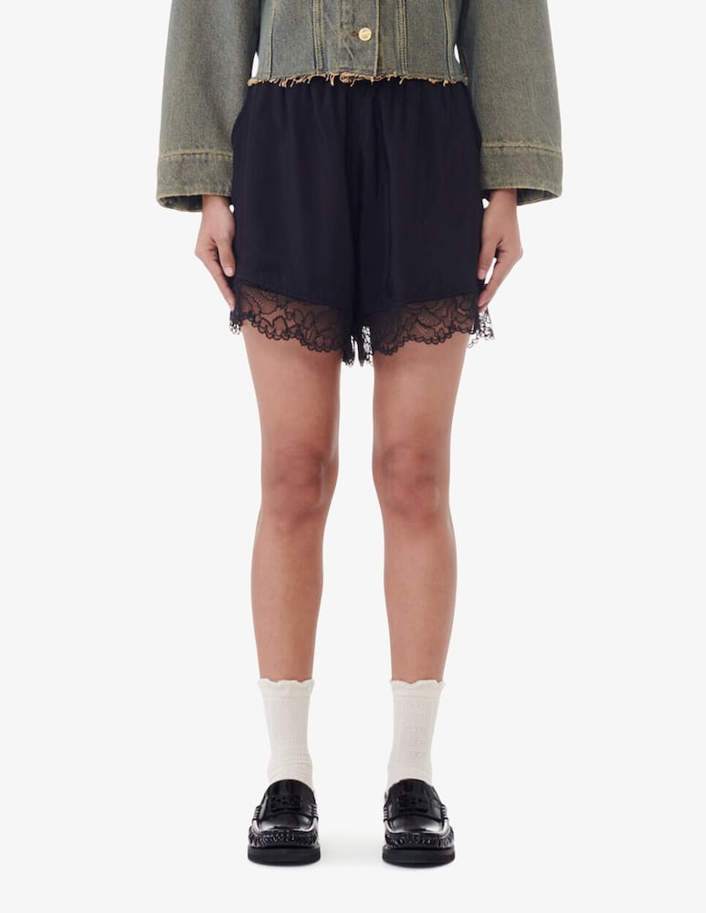 Ganni Shorts in habotai elasticizzato - immagine 1 Ganni Shorts in habotai elasticizzato - immagine 1