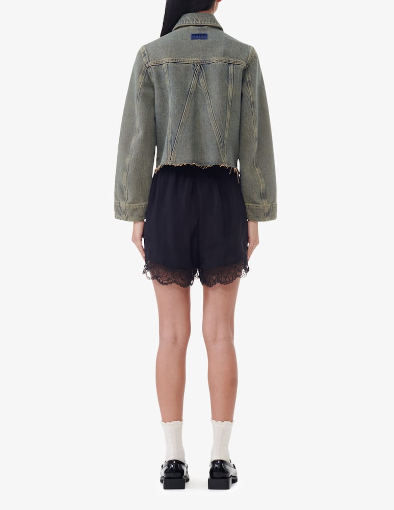 rinascente Ganni Shorts in habotai elasticizzato