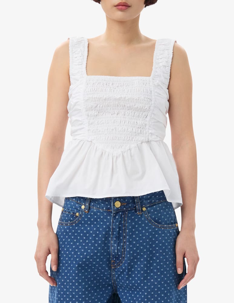 Ganni Blusa con spalline smock - immagine 1 Ganni Blusa con spalline smock - immagine 1
