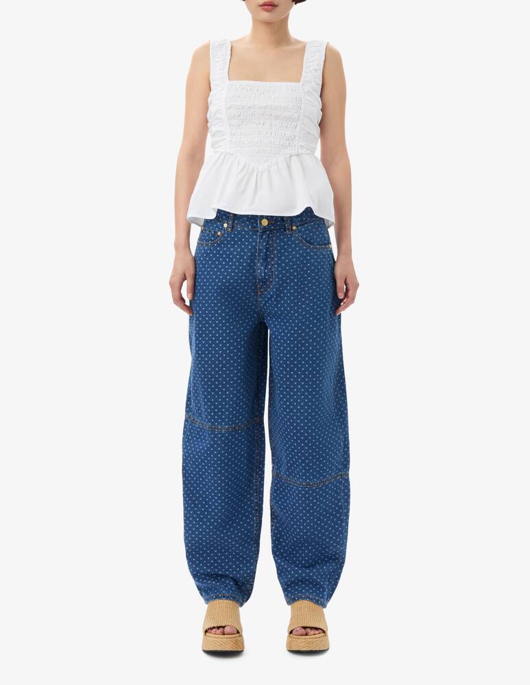 rinascente Ganni Blusa con spalline smock