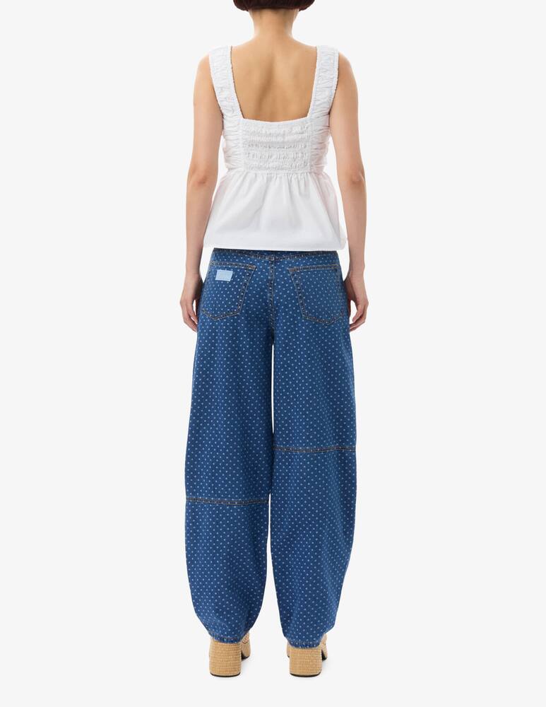 rinascente Ganni Blusa con spalline smock