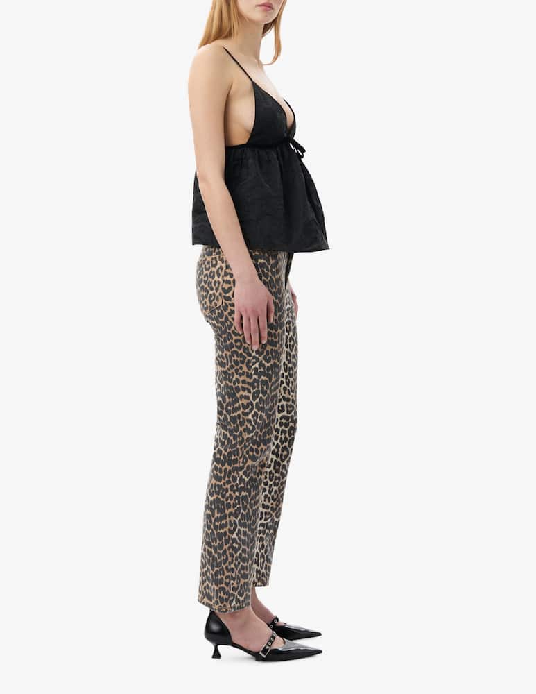 Ganni Top con spalline in jacquard botanico - immagine 3 Ganni Top con spalline in jacquard botanico - immagine 3