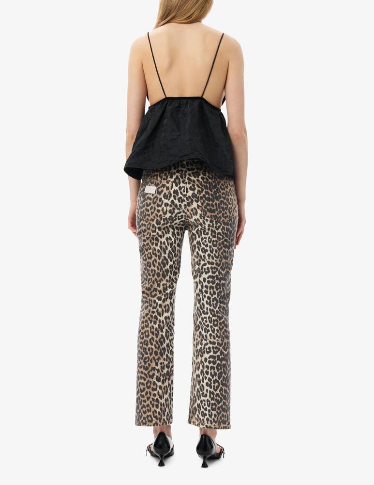 rinascente Ganni Top con spalline in jacquard botanico