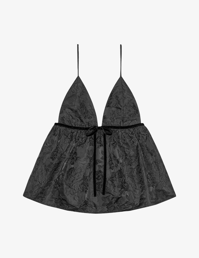 rinascente Ganni Top con spalline in jacquard botanico