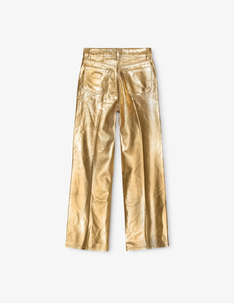 rinascente Ganni Jeans larghi in denim laminato