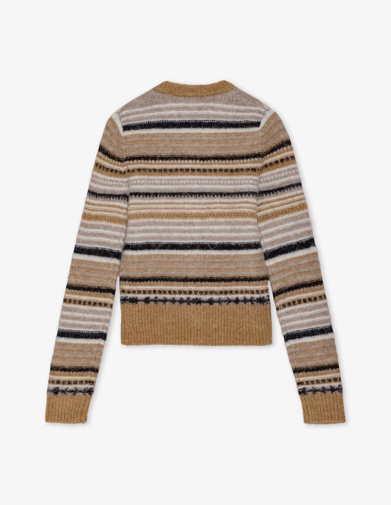 Ganni Cardigan a righe in morbida lana - immagine 2 Ganni Cardigan a righe in morbida lana - immagine 2