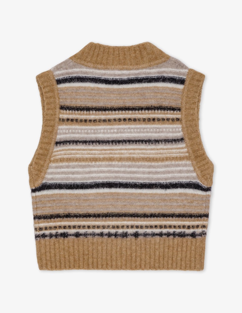 Ganni Gilet in morbida lana a righe - immagine 2 Ganni Gilet in morbida lana a righe - immagine 2