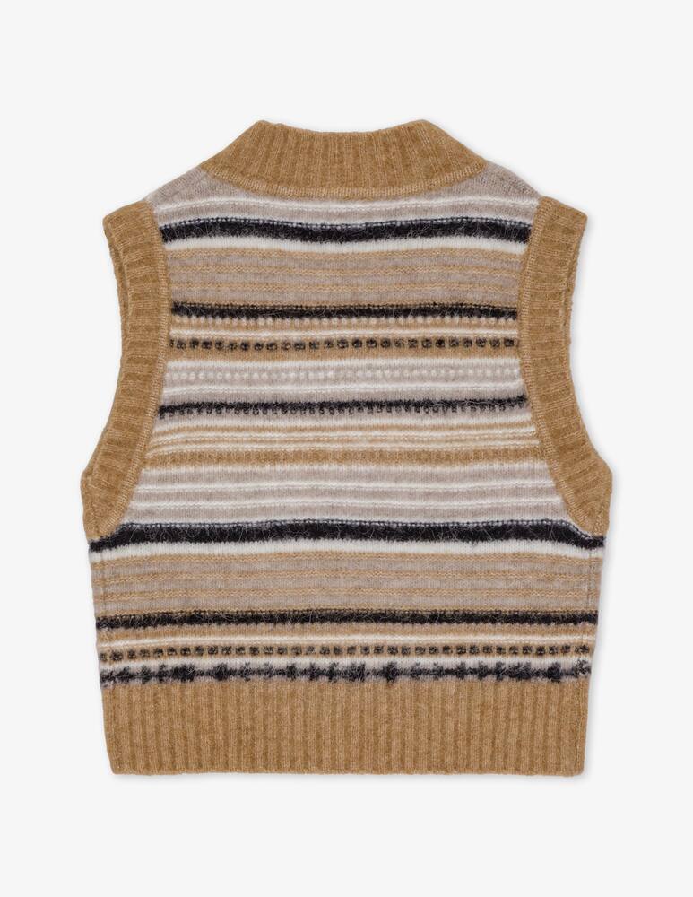 rinascente Ganni Gilet in morbida lana a righe