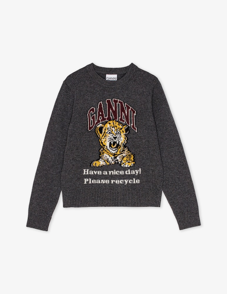 Ganni Maglione in misto lana Tiger - immagine 1 Ganni Maglione in misto lana Tiger - immagine 1