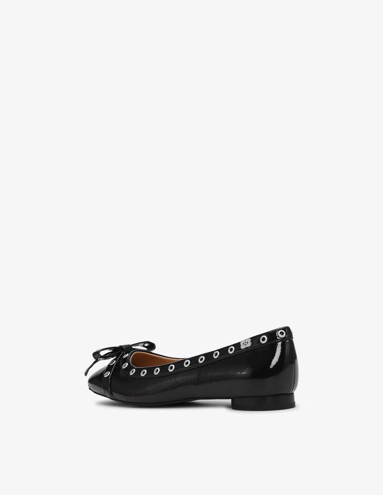 rinascente Ganni Eyelet bow ballet flats