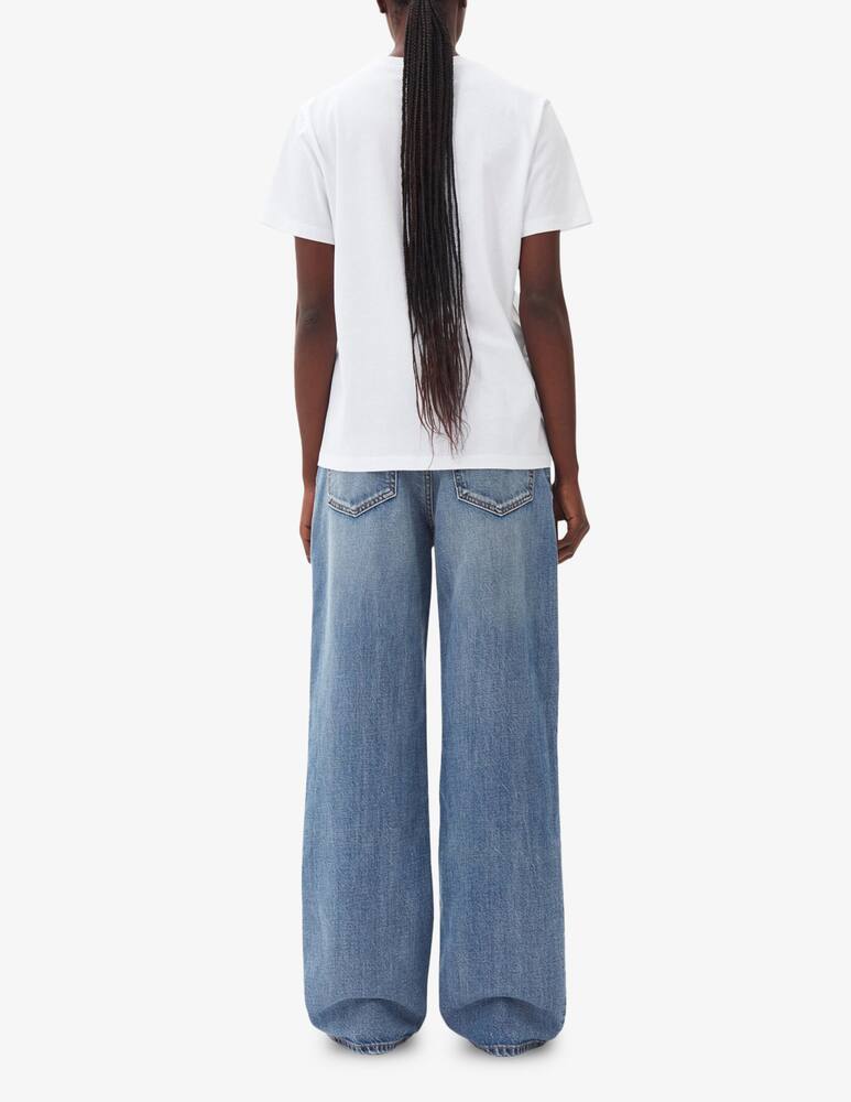 rinascente Ganni Basic jersey cherry relaxed t-shirt