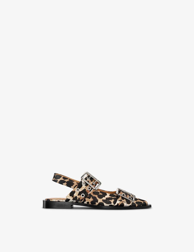 Ganni Ballerina leopardata Feminine Buckle - immagine 1 Ganni Ballerina leopardata Feminine Buckle - immagine 1