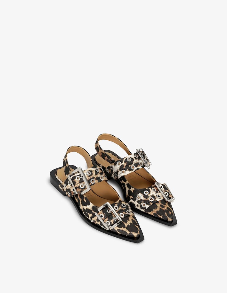 Ganni Ballerina leopardata Feminine Buckle - immagine 2 Ganni Ballerina leopardata Feminine Buckle - immagine 2