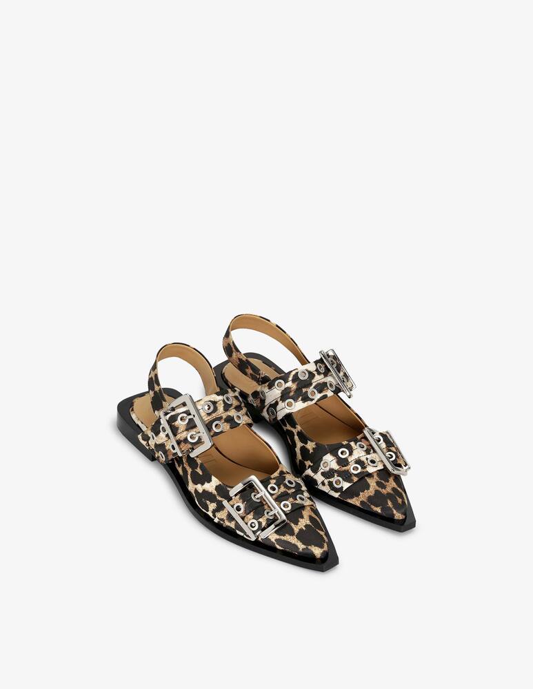 rinascente Ganni Ballerina leopardata Feminine Buckle