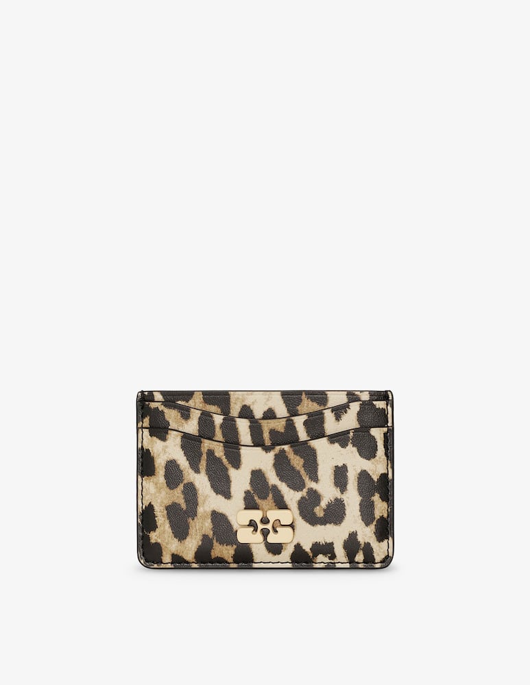 rinascente Ganni Animal print card holder