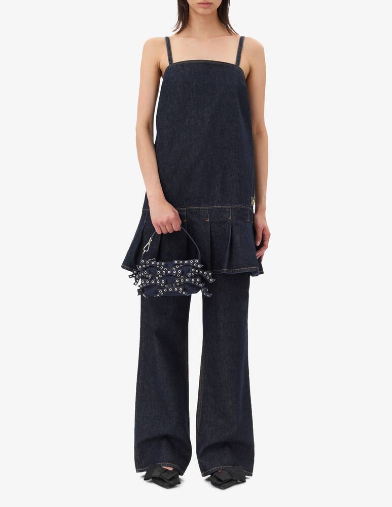 rinascente Ganni Rinse denim strap dress