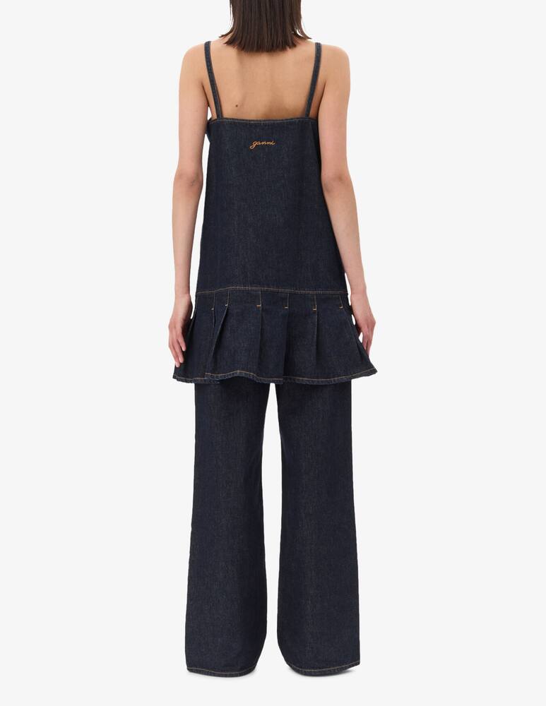 rinascente Ganni Rinse denim strap dress