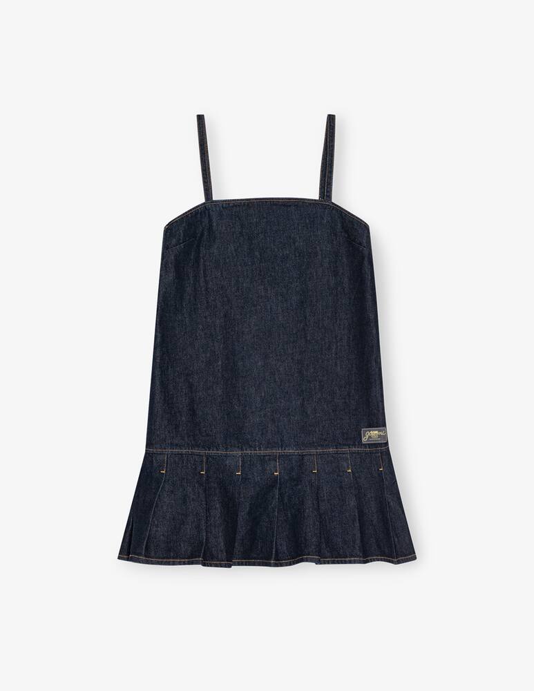 rinascente Ganni Rinse denim strap dress
