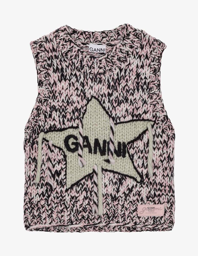 rinascente Ganni Gilet grafico in lana