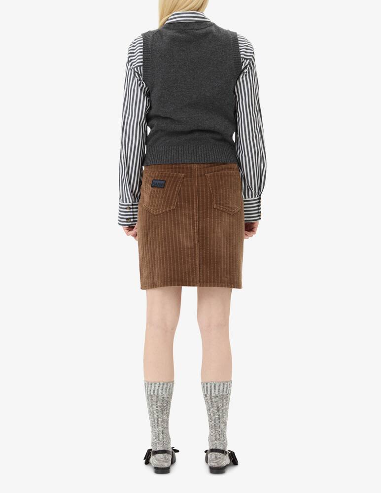 rinascente Ganni Gilet grafico in lana con gatti