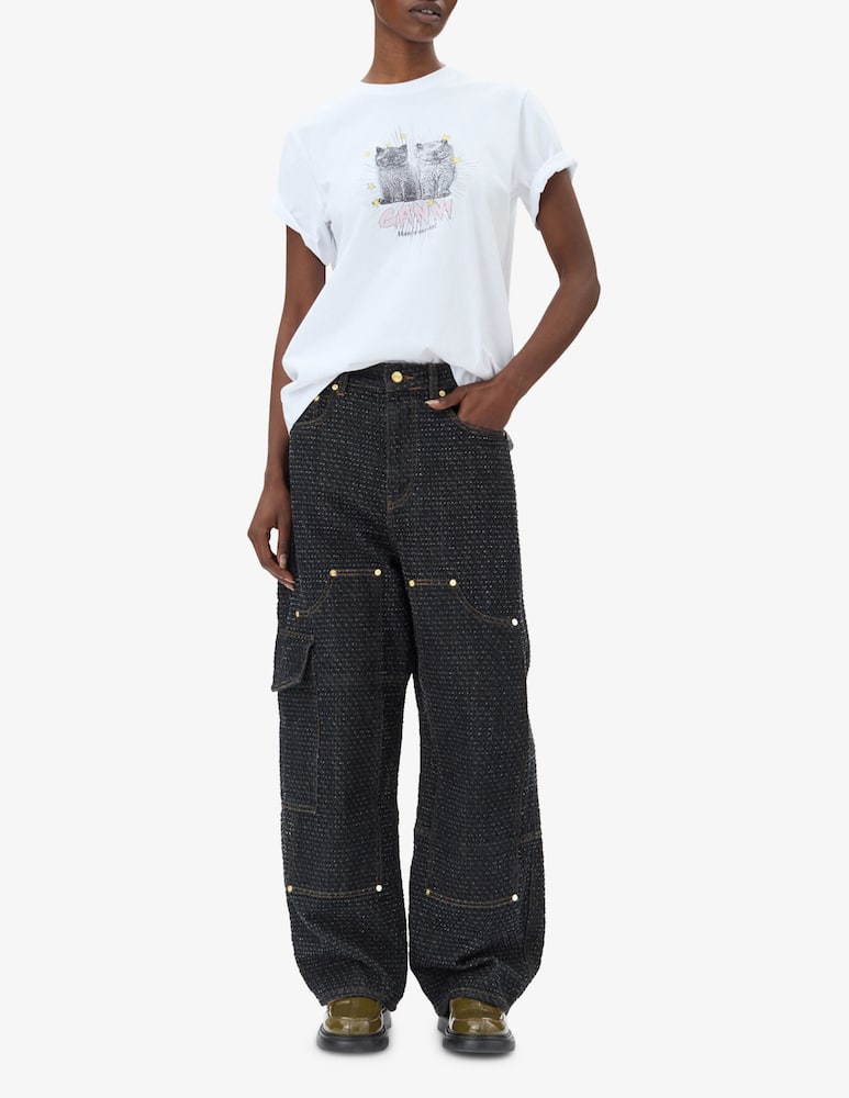 Ganni T-shirt con gattini - immagine 2