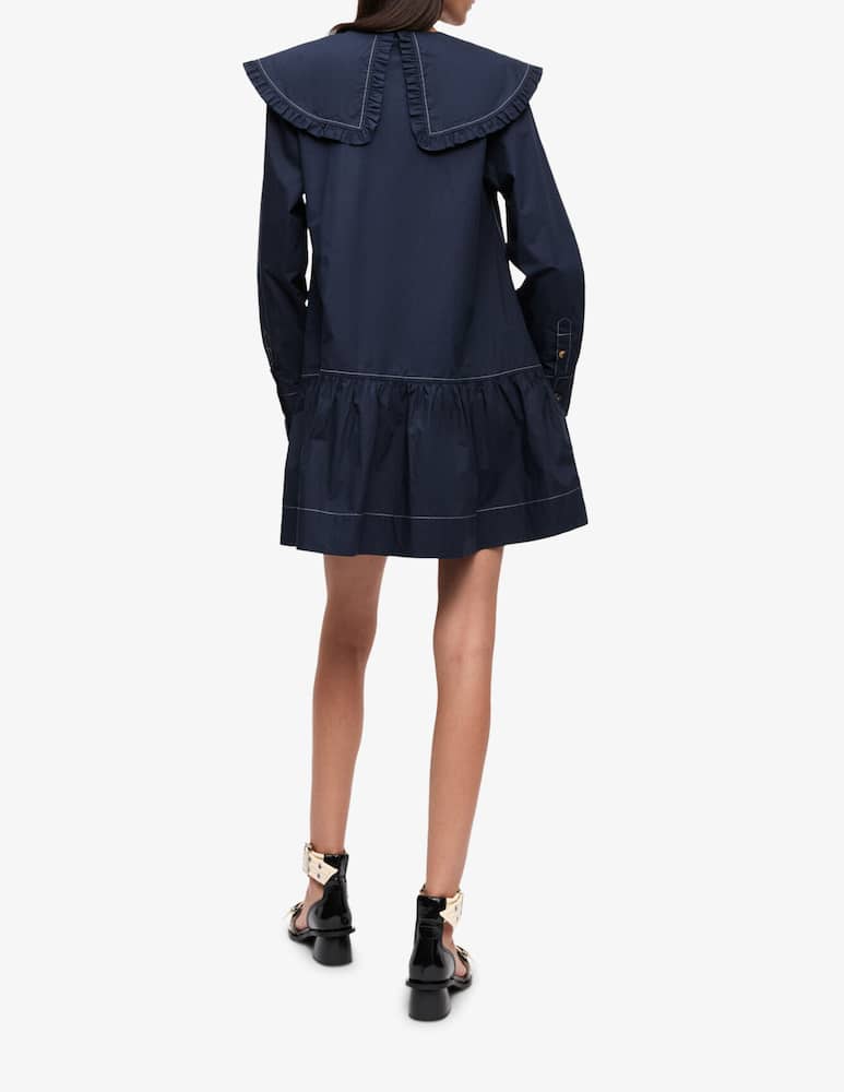rinascente Ganni Poplin collar shirt dress
