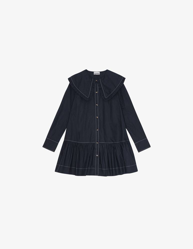 rinascente Ganni Poplin collar shirt dress