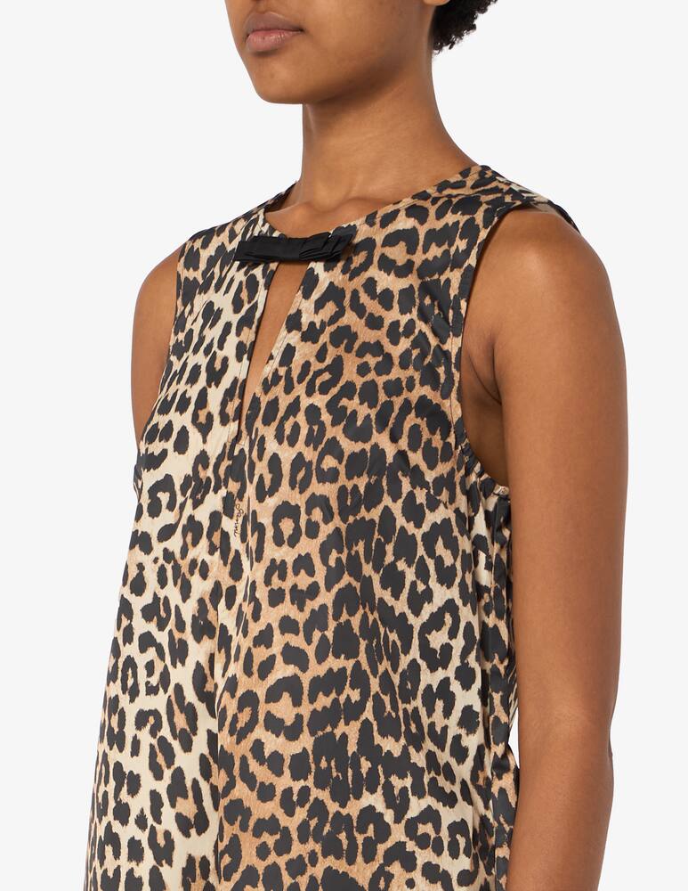 rinascente Ganni Duchesse nylon mini dress