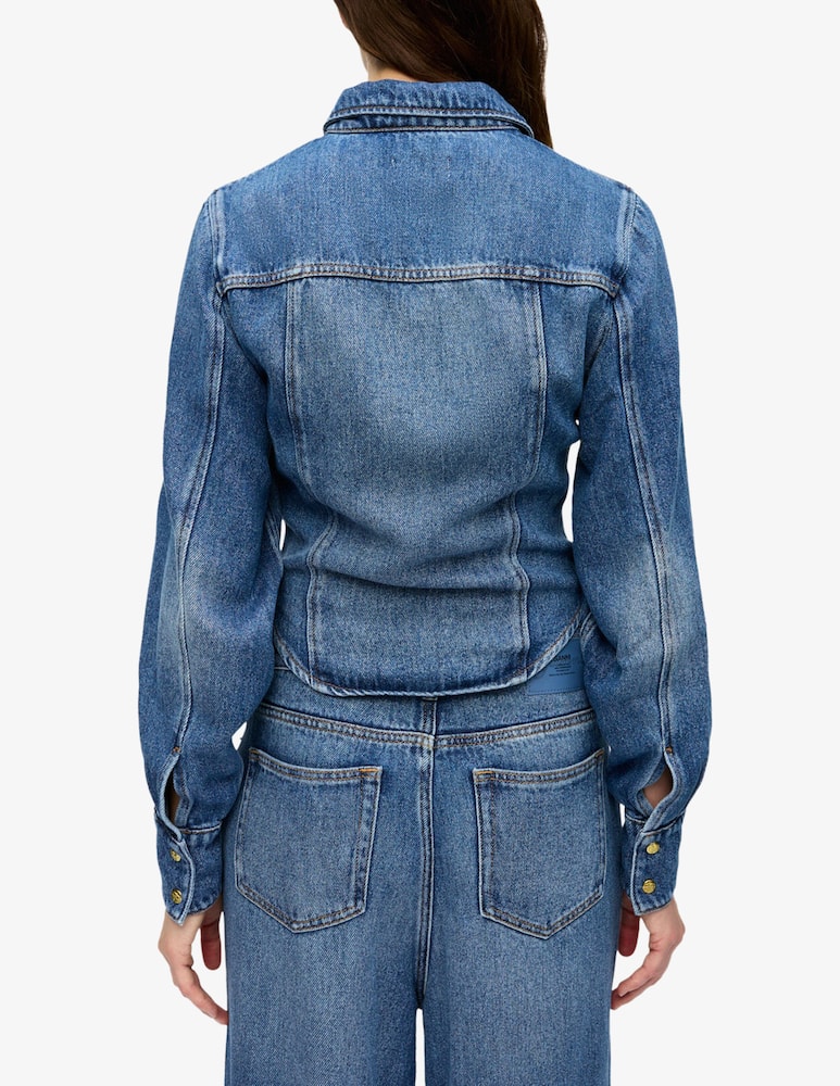 rinascente Ganni Light denim corsage shirt