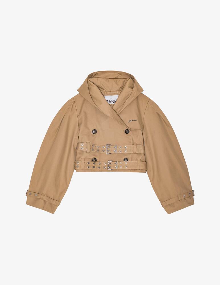 Ganni Trench corto in cotone - immagine 5