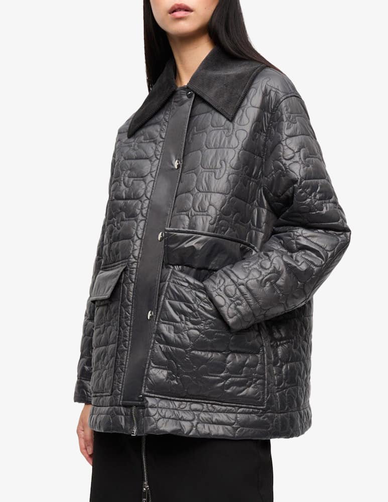 rinascente Ganni Quilted shiny jacket