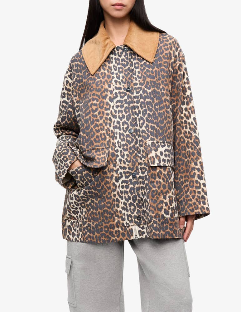Ganni Leopard canvas jacket - picture 1 Ganni Leopard canvas jacket - picture 1