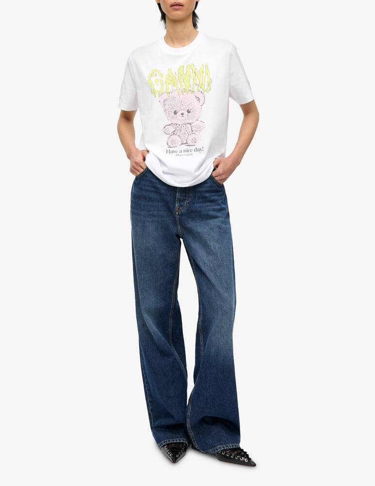 rinascente Ganni Teddy graphic t-shirt