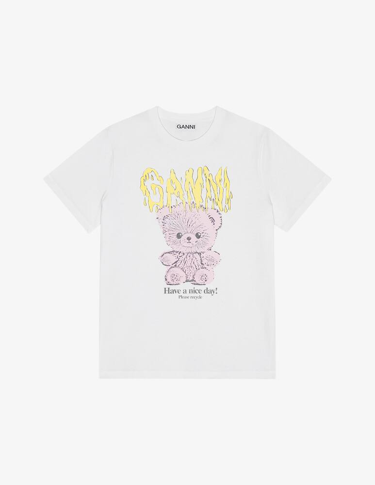 rinascente Ganni Teddy graphic t-shirt