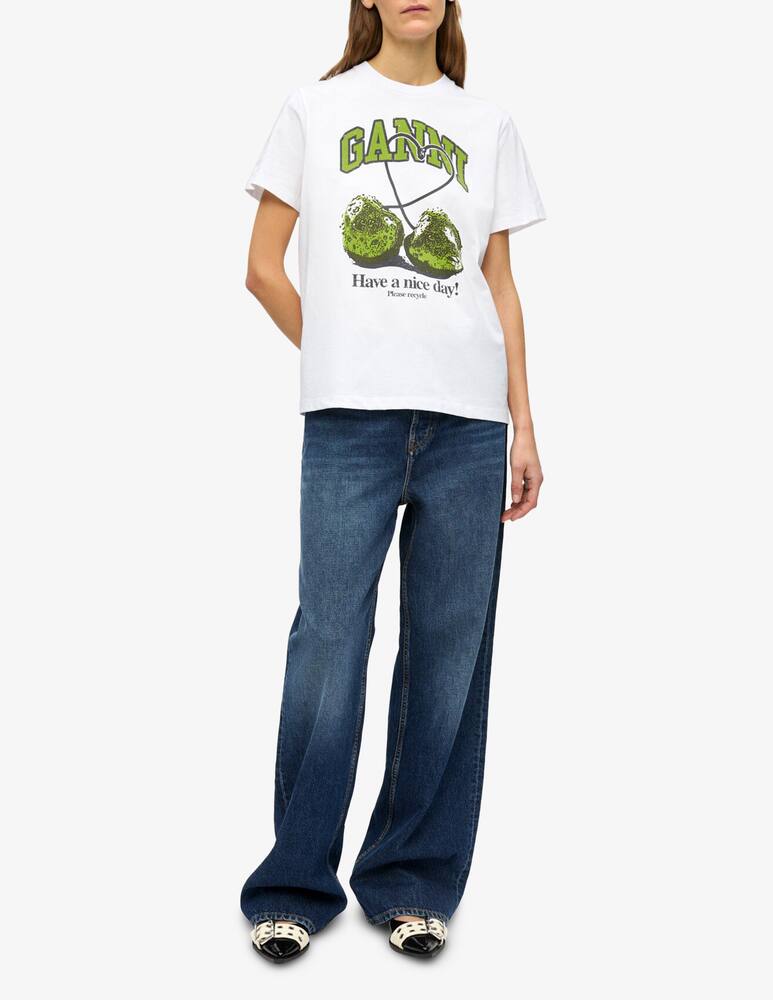 rinascente Ganni Cherry print t-shirt