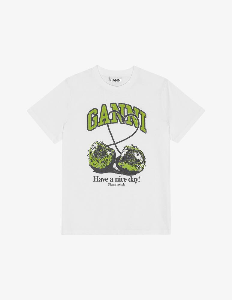 rinascente Ganni Cherry print t-shirt